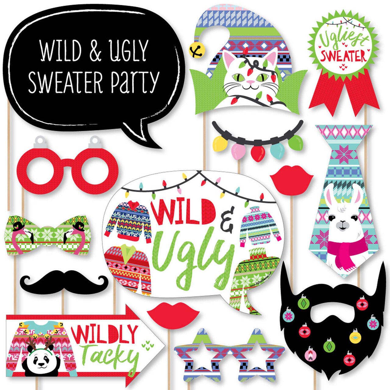 Big Dot of Happiness Wild and Ugly Sweater Party Holiday and